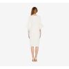 Adrianna Papell Knit Crepe Tiered Sleeve Dress(Ivory)