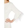Adrianna Papell Knit Crepe Tiered Sleeve Dress(Ivory)