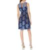 Adrianna Papell Womens Issn Tp Sleevless Fit N Flare(Blue/Multi)