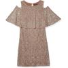 Aidan Mattox Women’s Beaded Cold Shoulder Cocktail Dress(Mink)