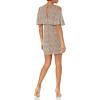 Aidan Mattox Women’s Beaded Cold Shoulder Cocktail Dress(Mink)
