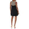 Aidan Mattox by Adrianna Papell Women’s Sleeveless Short Dress(Black Multi)