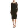 Adrianna Papell Women’s Matte Jersey Pintucked Dress(Black)