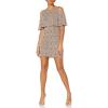 Aidan Mattox Women’s Beaded Cold Shoulder Cocktail Dress(Mink)