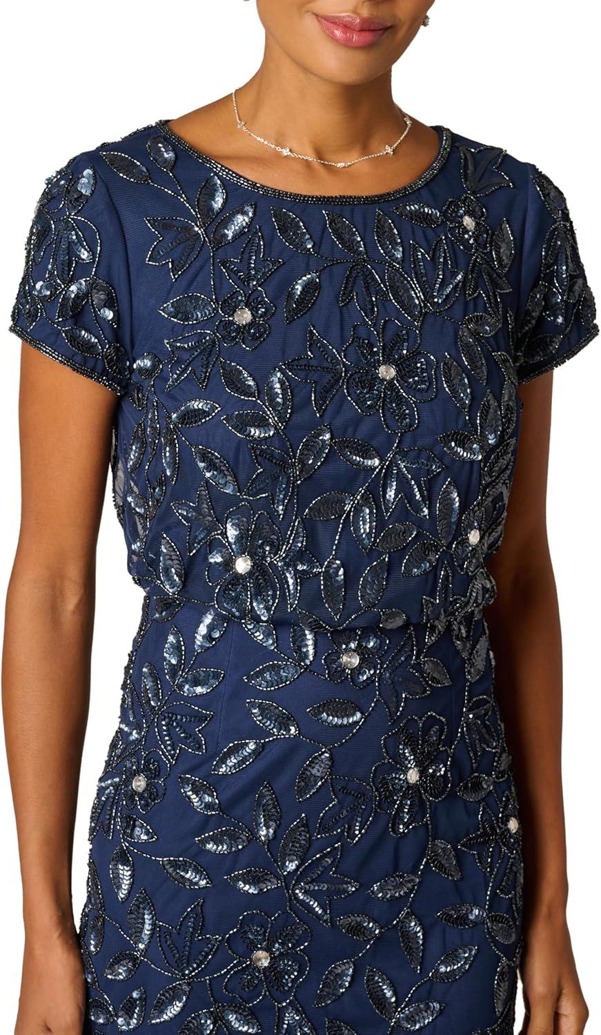 image:imageAdrianna Papell Embellished Mikado GownLightnavy