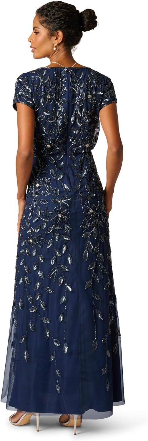 image:imageAdrianna Papell Embellished Mikado GownLightnavy