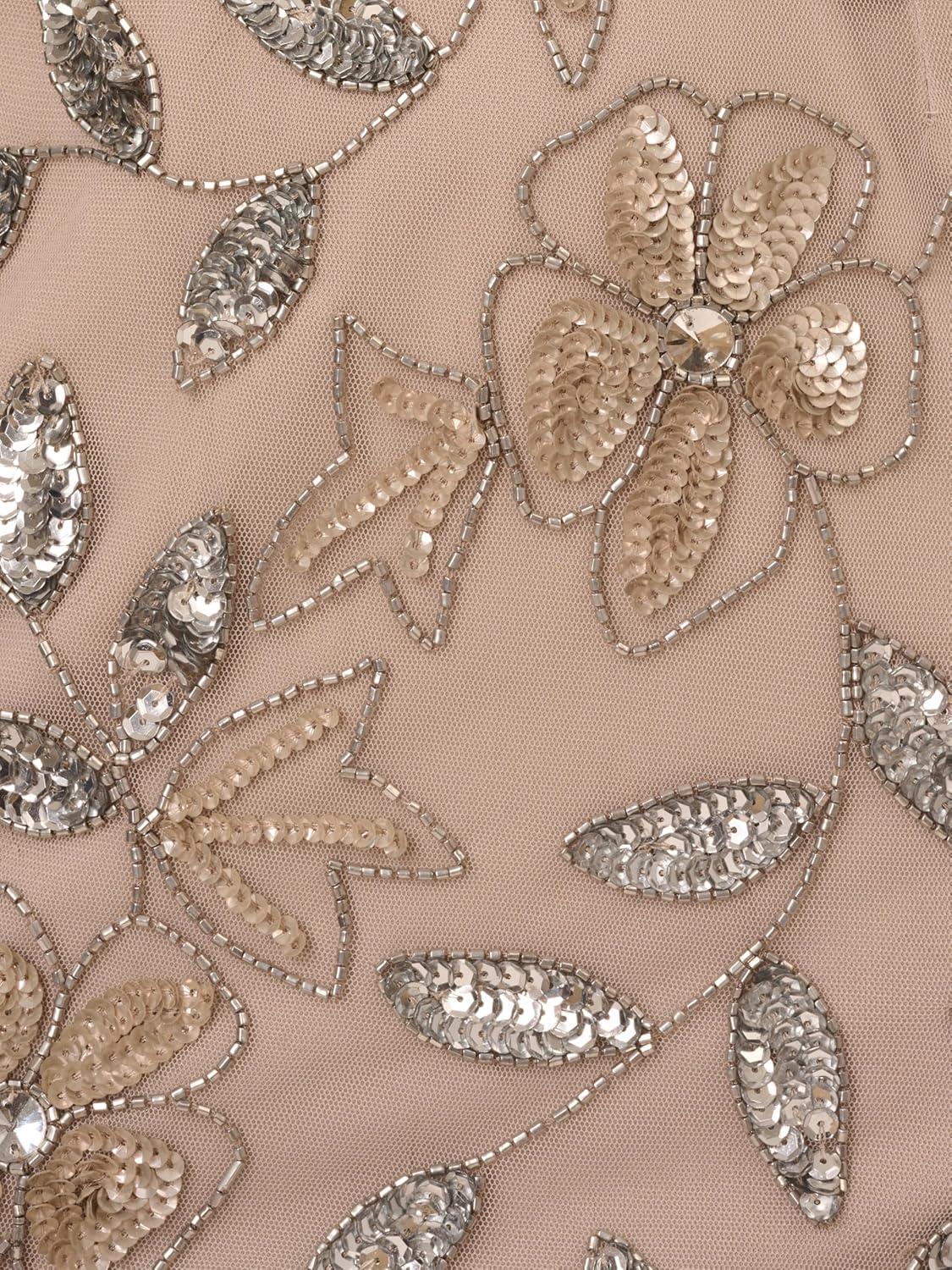 image:imageAdrianna Papell Embellished Mikado GownMarble