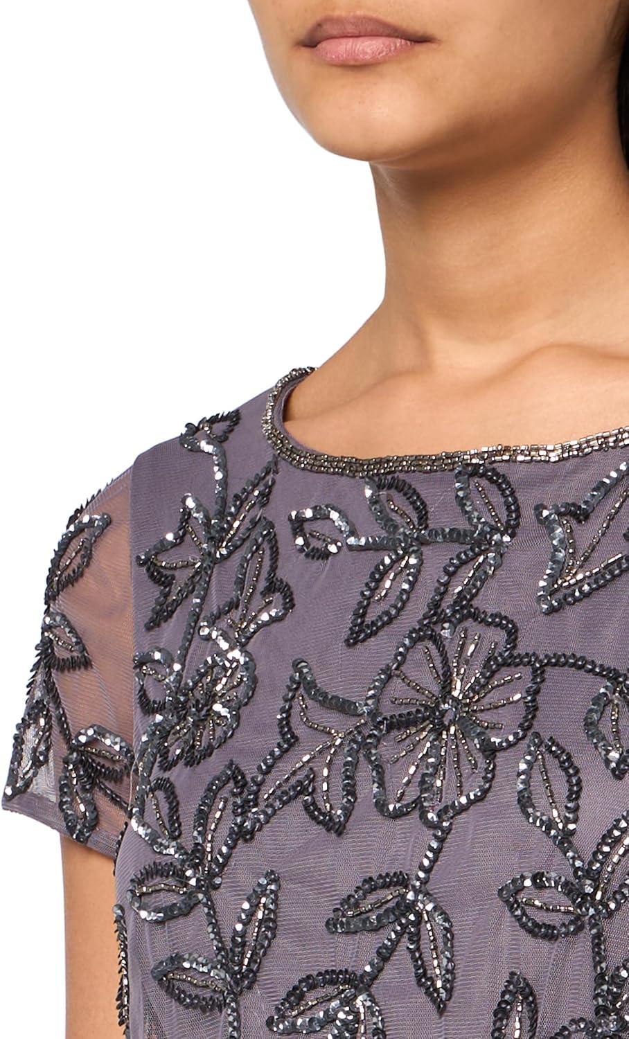 image:imageAdrianna Papell Embellished Mikado GownMoonscape