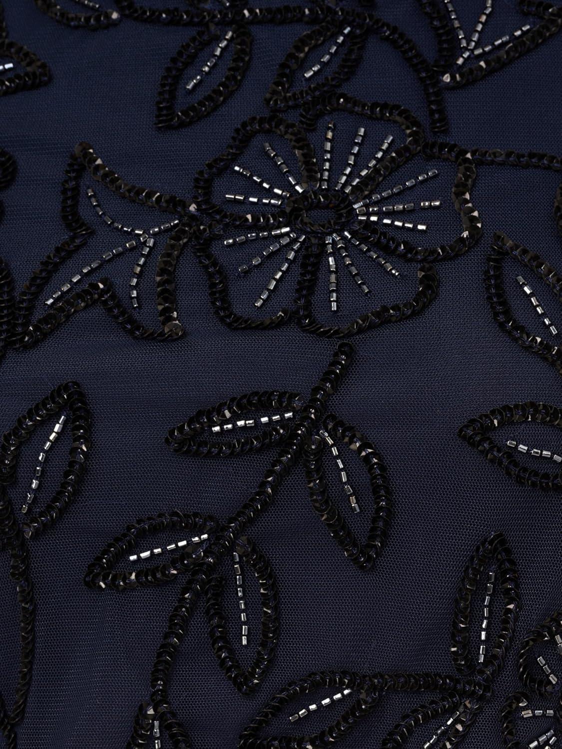 image:imageAdrianna Papell Embellished Mikado GownNavy Black