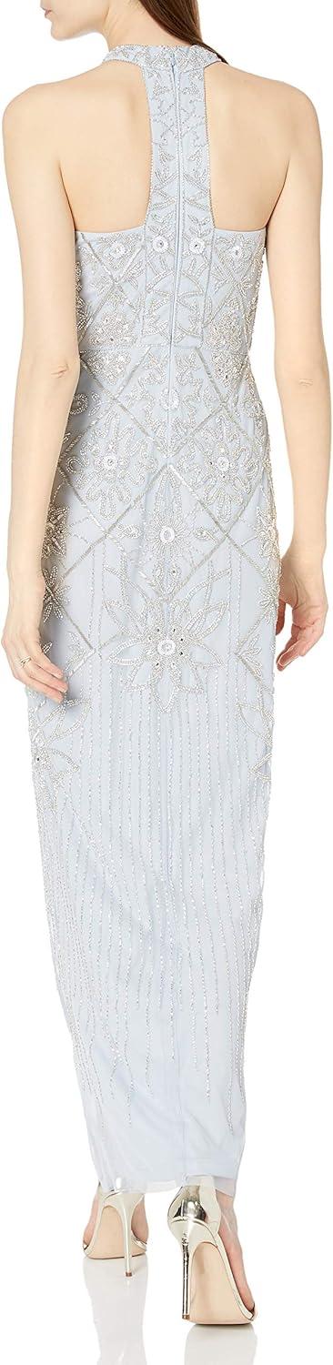 image:imageAdrianna Papell Womens Beaded Column GownGlacier