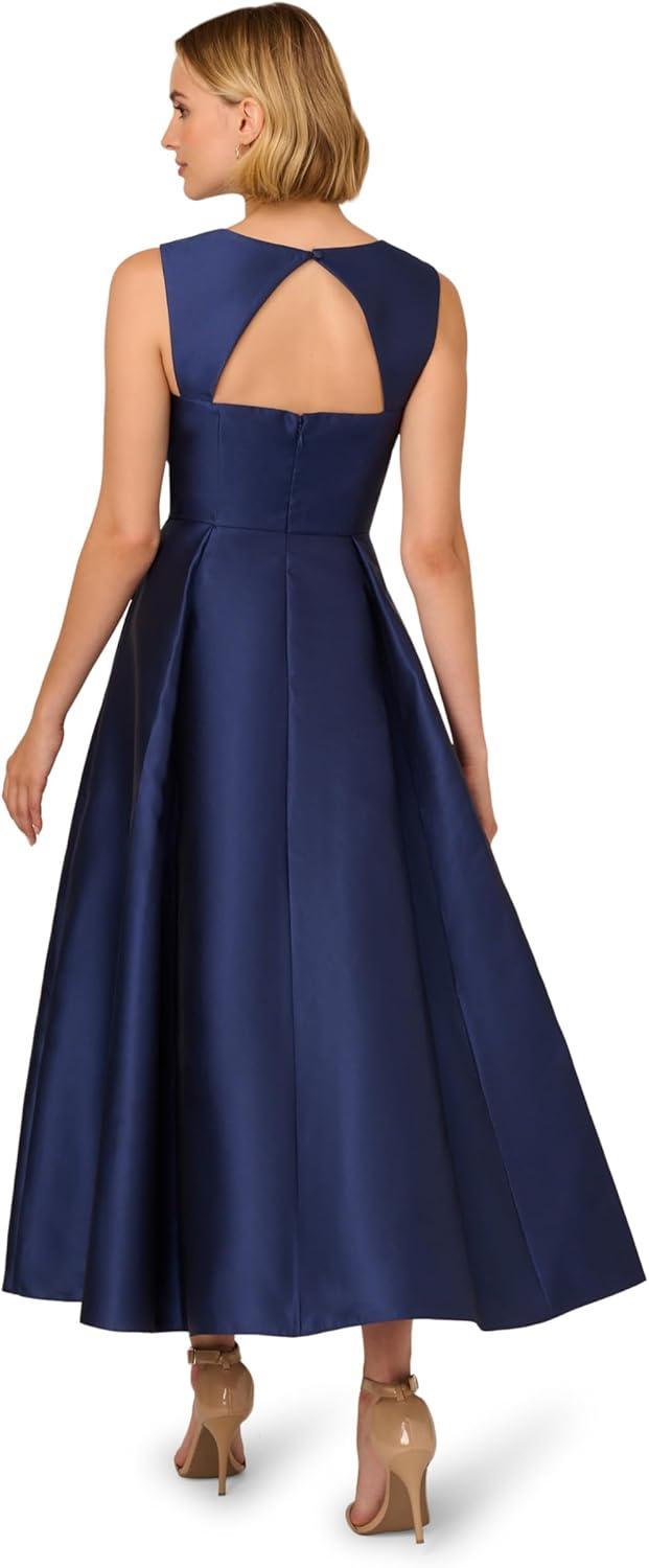 image:imageAdrianna Papell Womens Sweetheart Mikado Ankle DressLight Navy