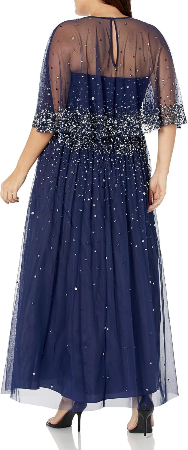 image:imageAidan Mattox Womens Beaded Strapless GownNavy