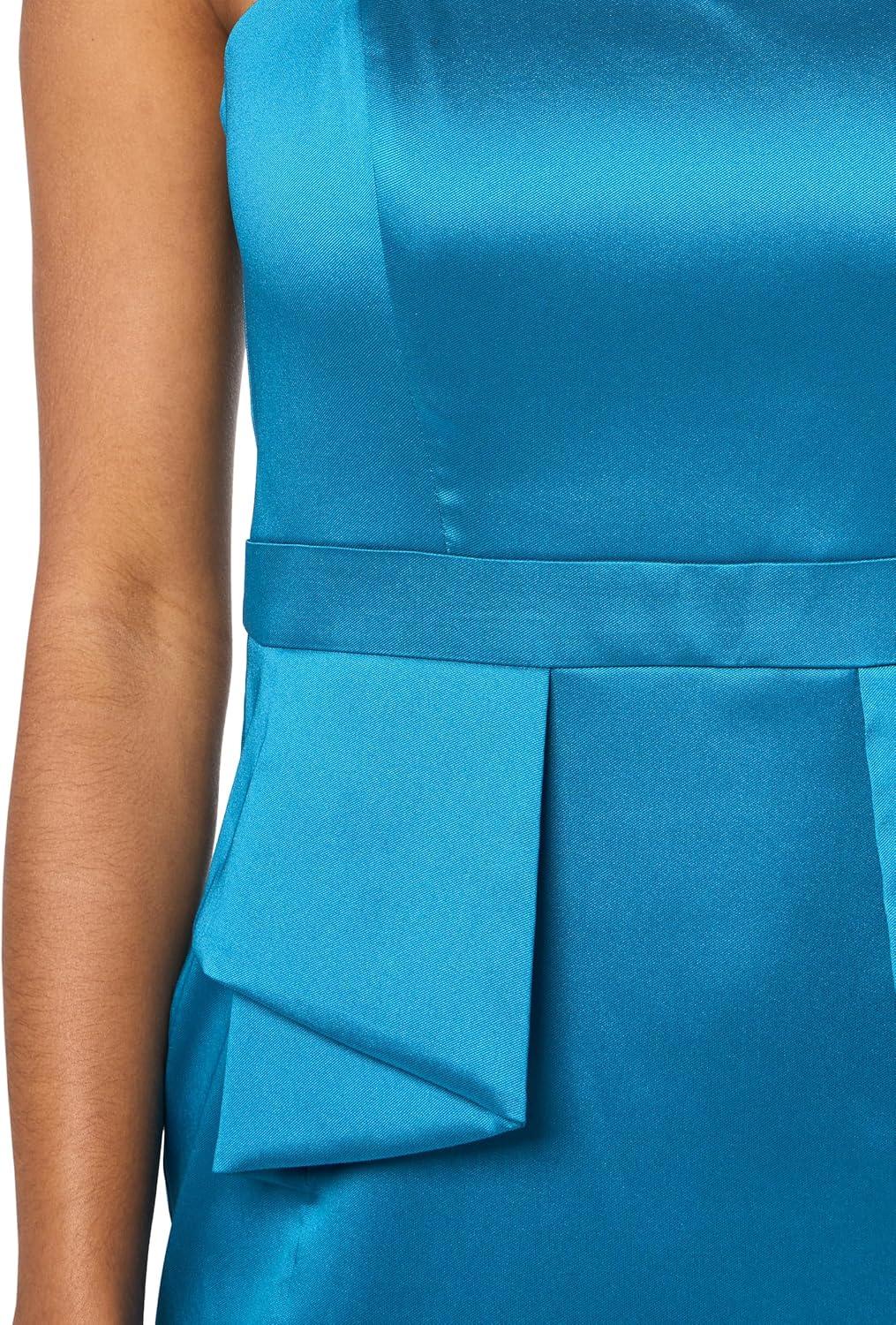 image:imageWomens Stretch Mikado Strapless GownDark Teal