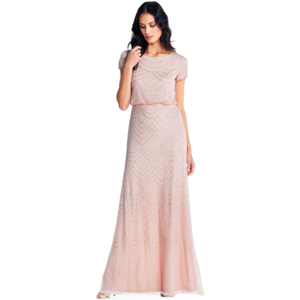 image:imageAdrianna Papell Embellished Mikado GownBlush