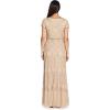 Adrianna Papell Embellished Mikado Gown(Blush)