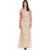 Adrianna Papell Embellished Mikado Gown(Blush)