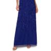 Adrianna Papell Embellished Mikado Gown(Dark Blue Violet)