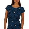 Adrianna Papell Embellished Mikado Gown(Deep Blue)