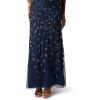 Adrianna Papell Embellished Mikado Gown(Lightnavy)
