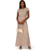 Adrianna Papell Embellished Mikado Gown(Marble)