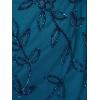 Adrianna Papell Embellished Mikado Gown(Teal Sapphire)