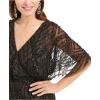 Adrianna Papell Women’s Beaded Column Gown(Black Nude)