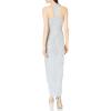 Adrianna Papell Women’s Beaded Column Gown(Glacier)