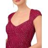 Adrianna Papell Women’s Beaded Column Gown(Magenta)