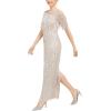 Adrianna Papell Women’s Beaded Column Gown(Marble)