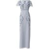 Adrianna Papell Women’s Beaded Flutter Gown(Glacier)