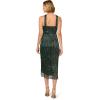 Adrianna Papell Women’s Halter Crinkle Metallic Dress(Green Pine)
