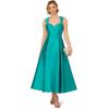 Adrianna Papell Women’s Sweetheart Mikado Ankle Dress(Exotic Jade)