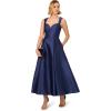 Adrianna Papell Women’s Sweetheart Mikado Ankle Dress(Light Navy)