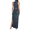 Women’s Fullly Beaded Gown(Navy)