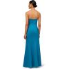 Women’s Stretch Mikado Strapless Gown(Dark Teal)