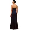 Women’s Stretch Mikado Strapless Gown(Navy)