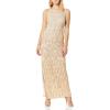 Aidan Mattox Women’s Embroidered Lace Gown(Blush)