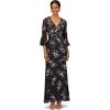 Women’s Beaded V Neck Gown(Twilight)
