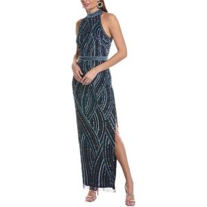 Women’s Fullly Beaded Gown(Navy)