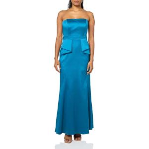 Women’s Stretch Mikado Strapless Gown(Dark Teal)