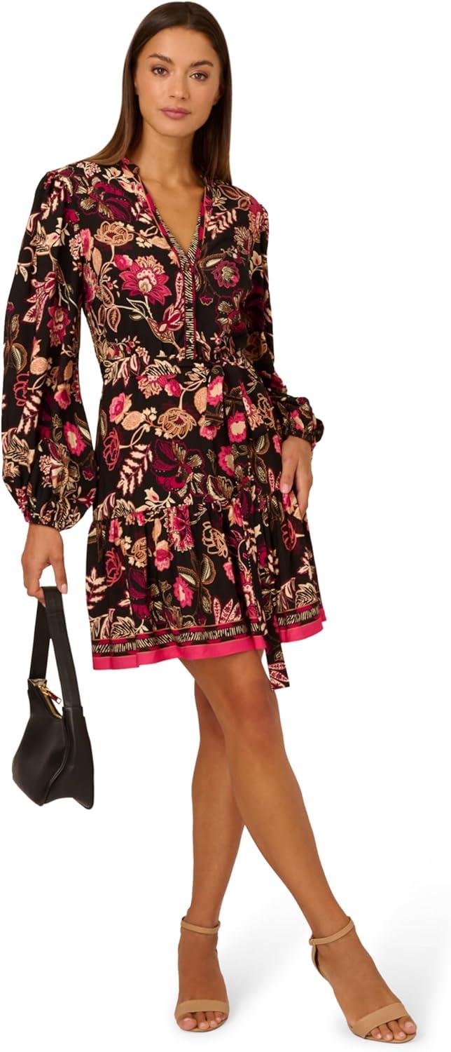image:imageAdrianna Papell Seersucker Midi DressBlack Multi