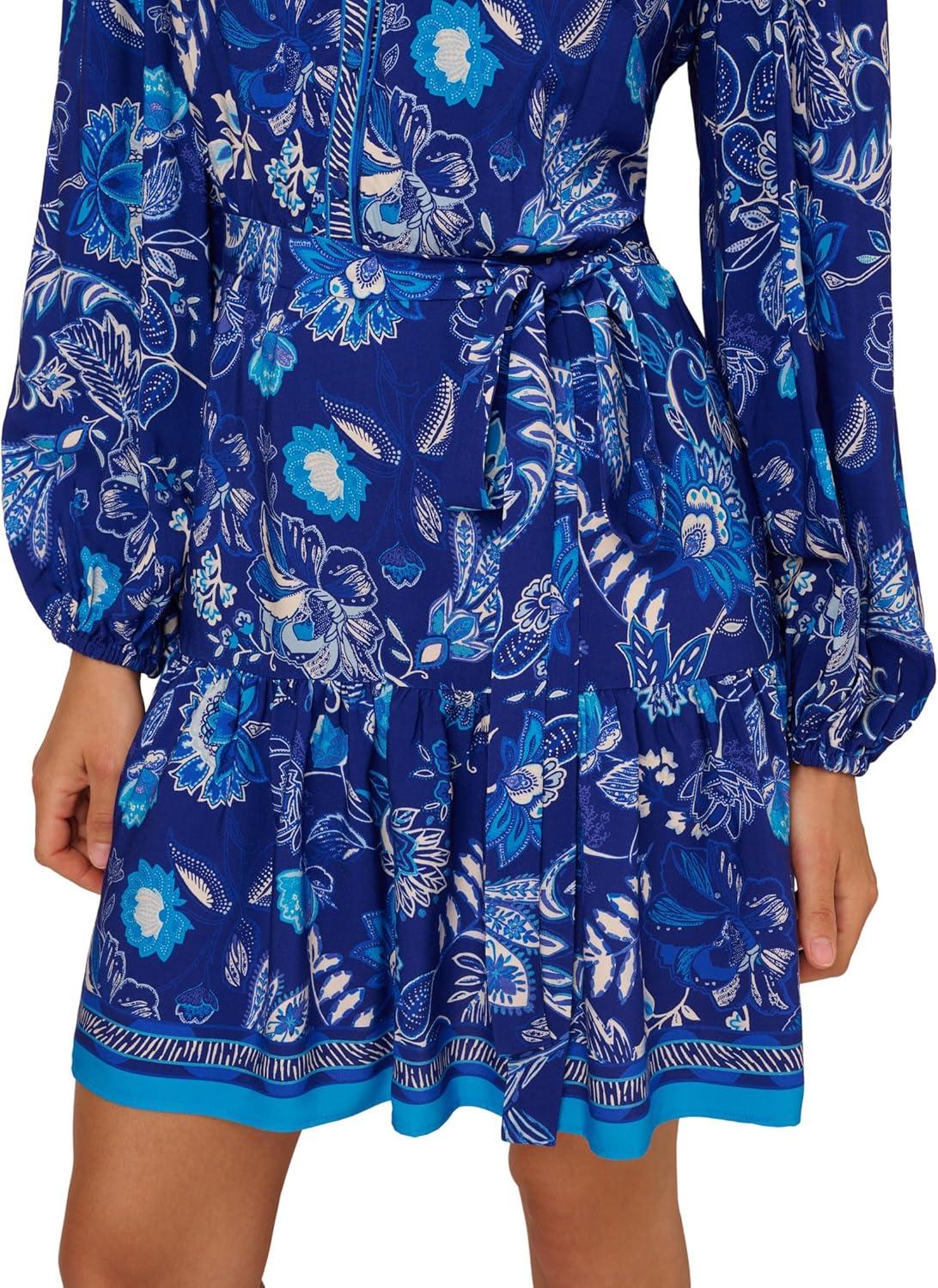 image:imageAdrianna Papell Seersucker Midi DressBlue Multi 1