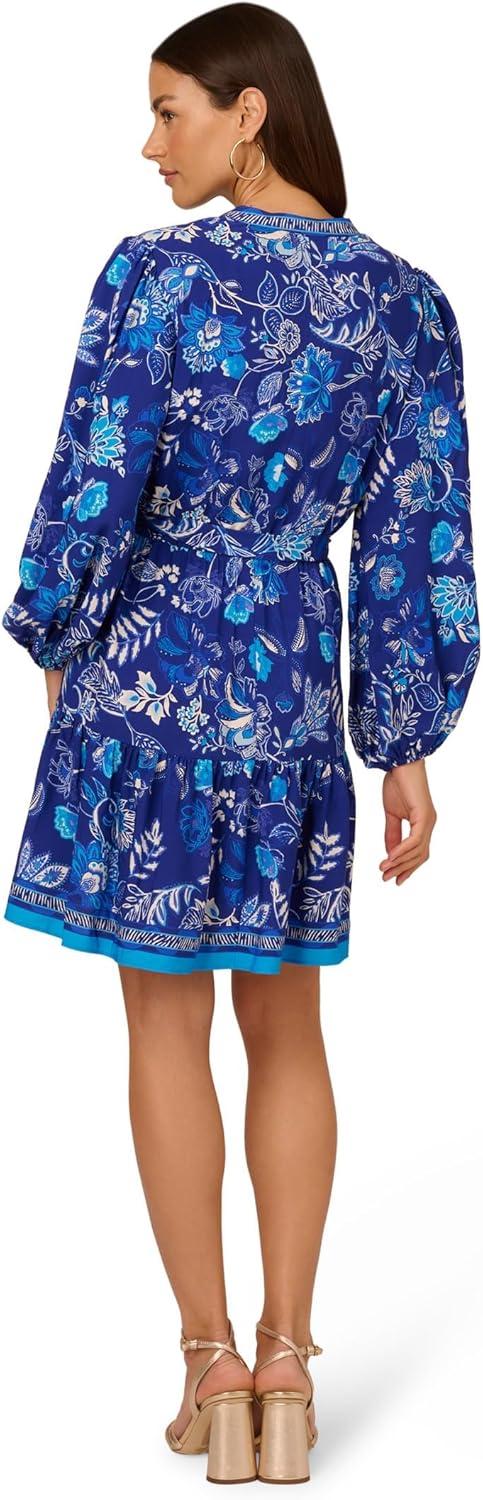 image:imageAdrianna Papell Seersucker Midi DressBlue Multi 1
