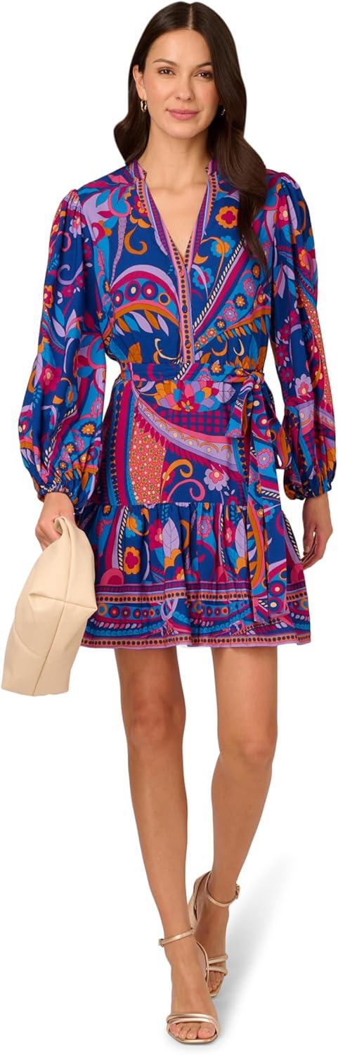 image:imageAdrianna Papell Seersucker Midi DressBlue Multi