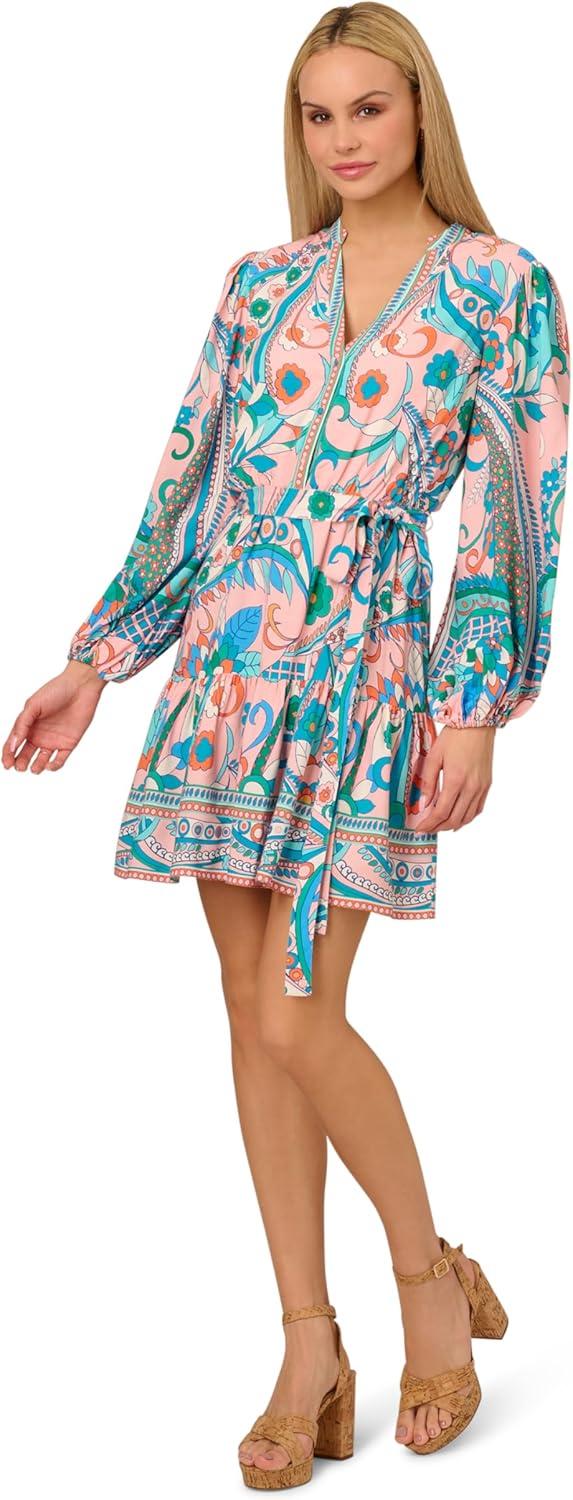 image:imageAdrianna Papell Seersucker Midi DressPeach Multi
