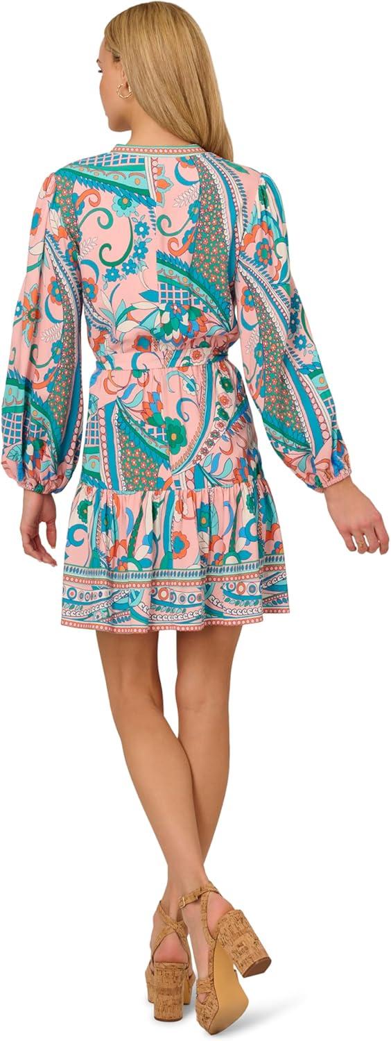image:imageAdrianna Papell Seersucker Midi DressPeach Multi