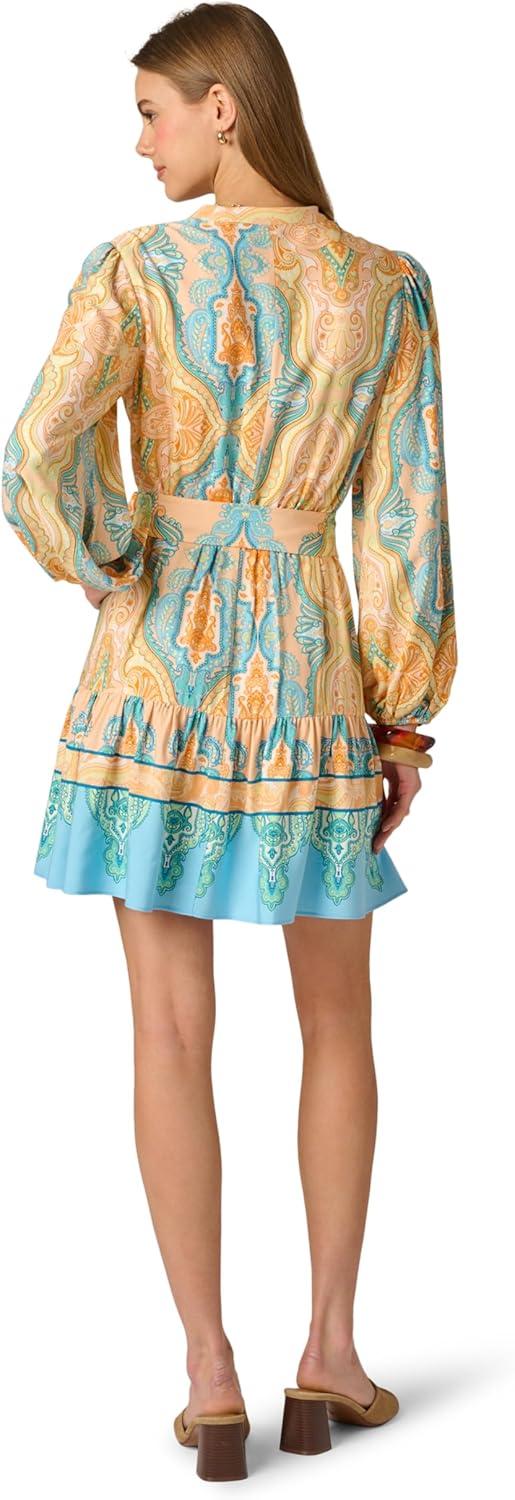 image:imageAdrianna Papell Seersucker Midi DressPeach Multi1