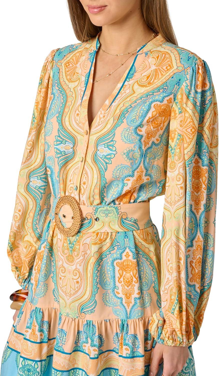 image:imageAdrianna Papell Seersucker Midi DressPeach Multi1