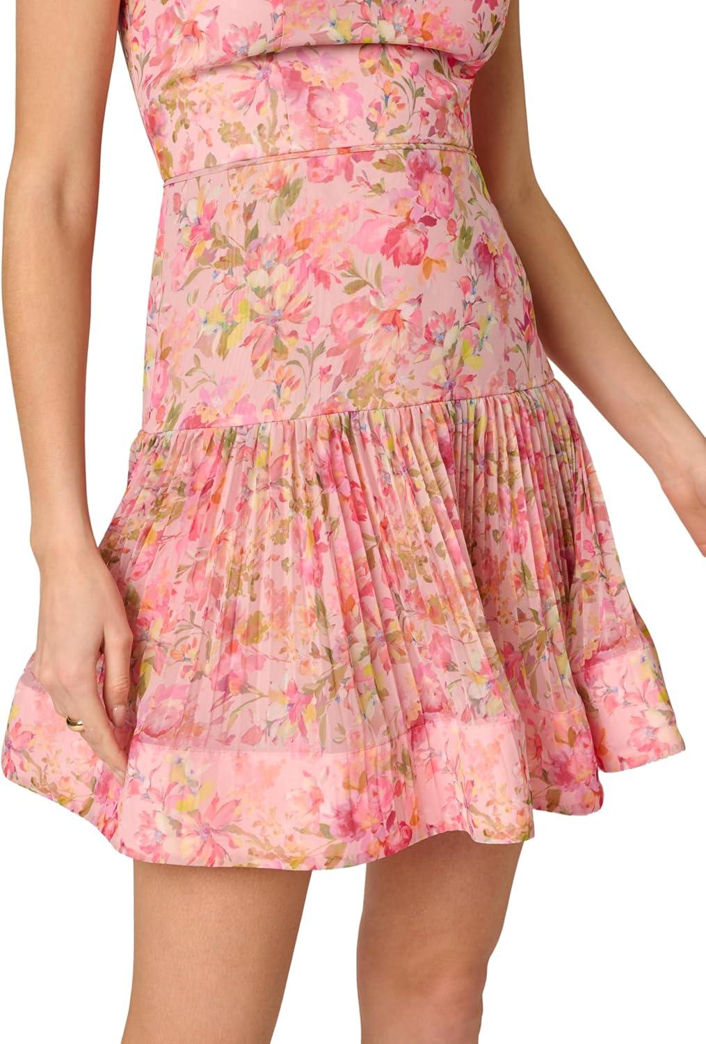 image:imageAdrianna Papell Seersucker Midi DressPink Multi2