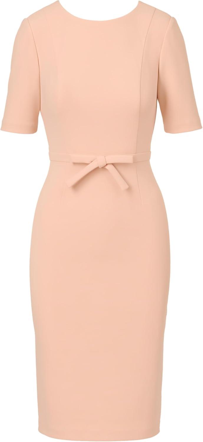 image:imageAdrianna Papell Womens Mini Bow Front Sheath Dress Blush 16